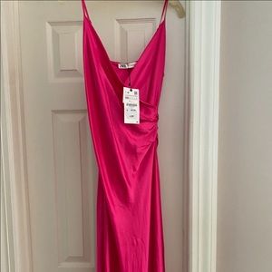 BRAND NEW XS Pink Midi to Long Dress from Zara.